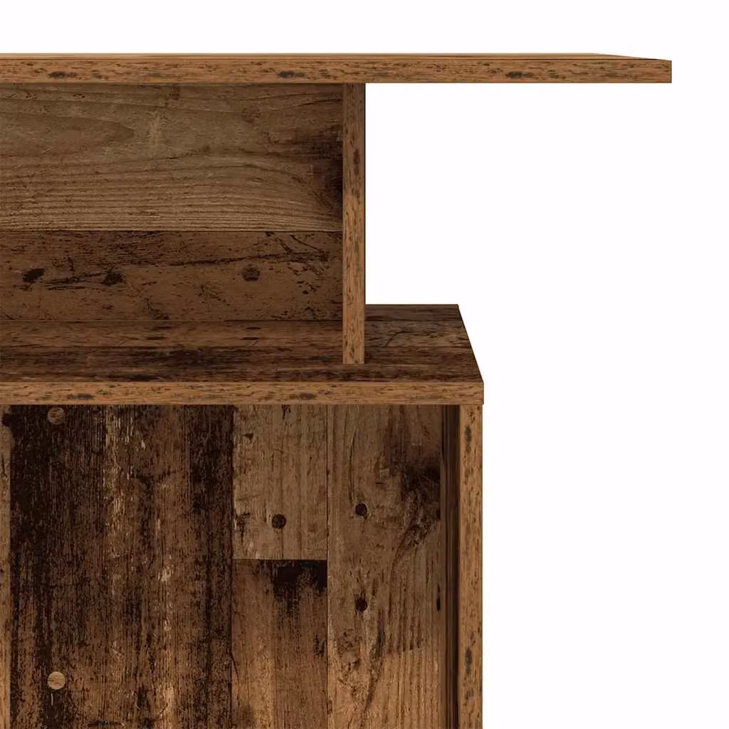Berkfield Home Reception Desk in Old Wood Brown, W/D/H: 100 x 40 x 104 cm – 5