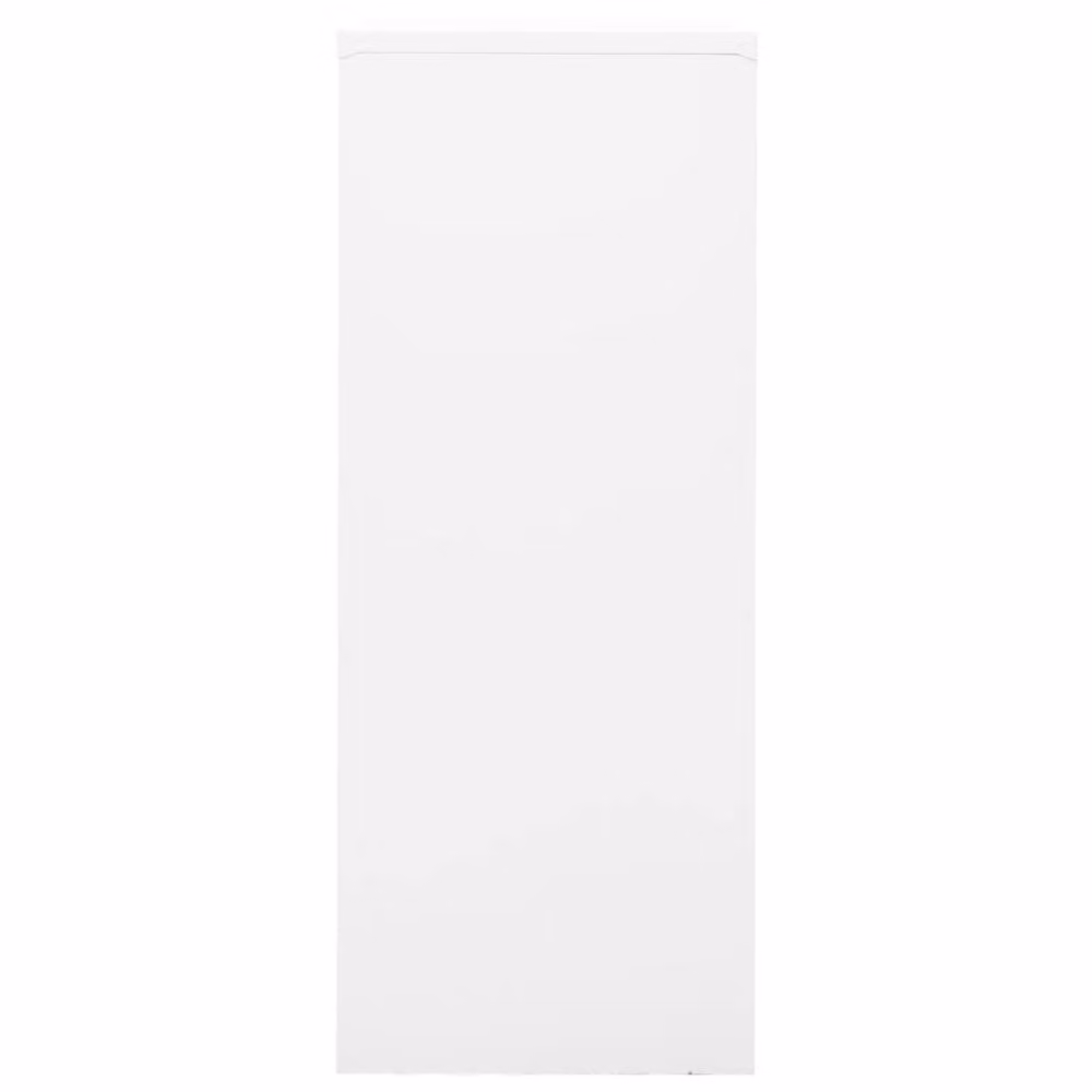 Berkfield Home Office Steel Cabinet in White, W/D/H: 90 x 40 x 102 cm