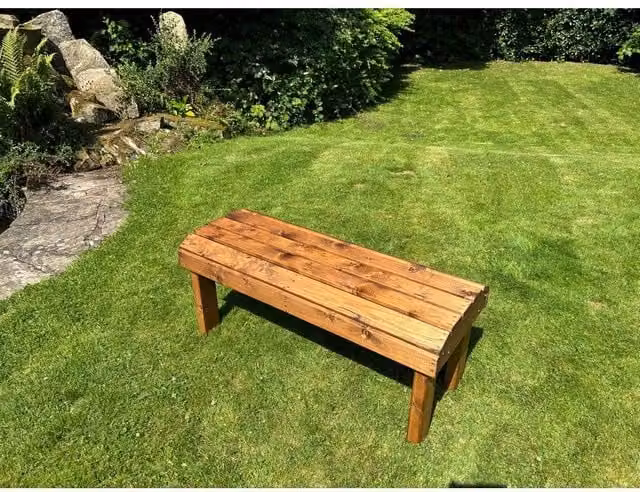 Charles Taylor Knights Double Form Flat Packed Garden Bench in Brown, W: 40 cm, D: 40 cm, H: 17 cm