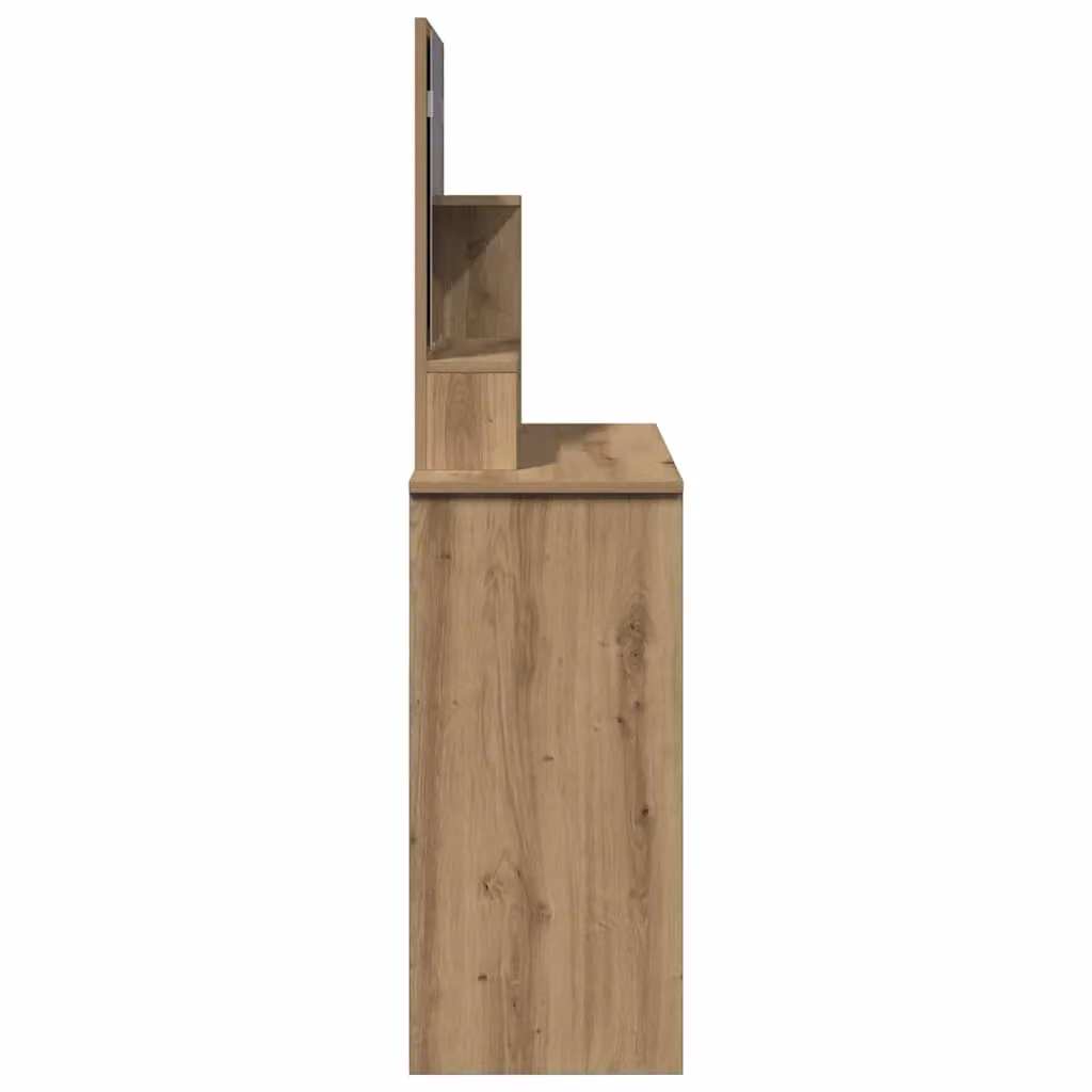 Berkfield Home Dressing Table with Mirror in Artisan Oak Brown, W: 86.5 cm, D: 35 cm, H: 136 cm – 3