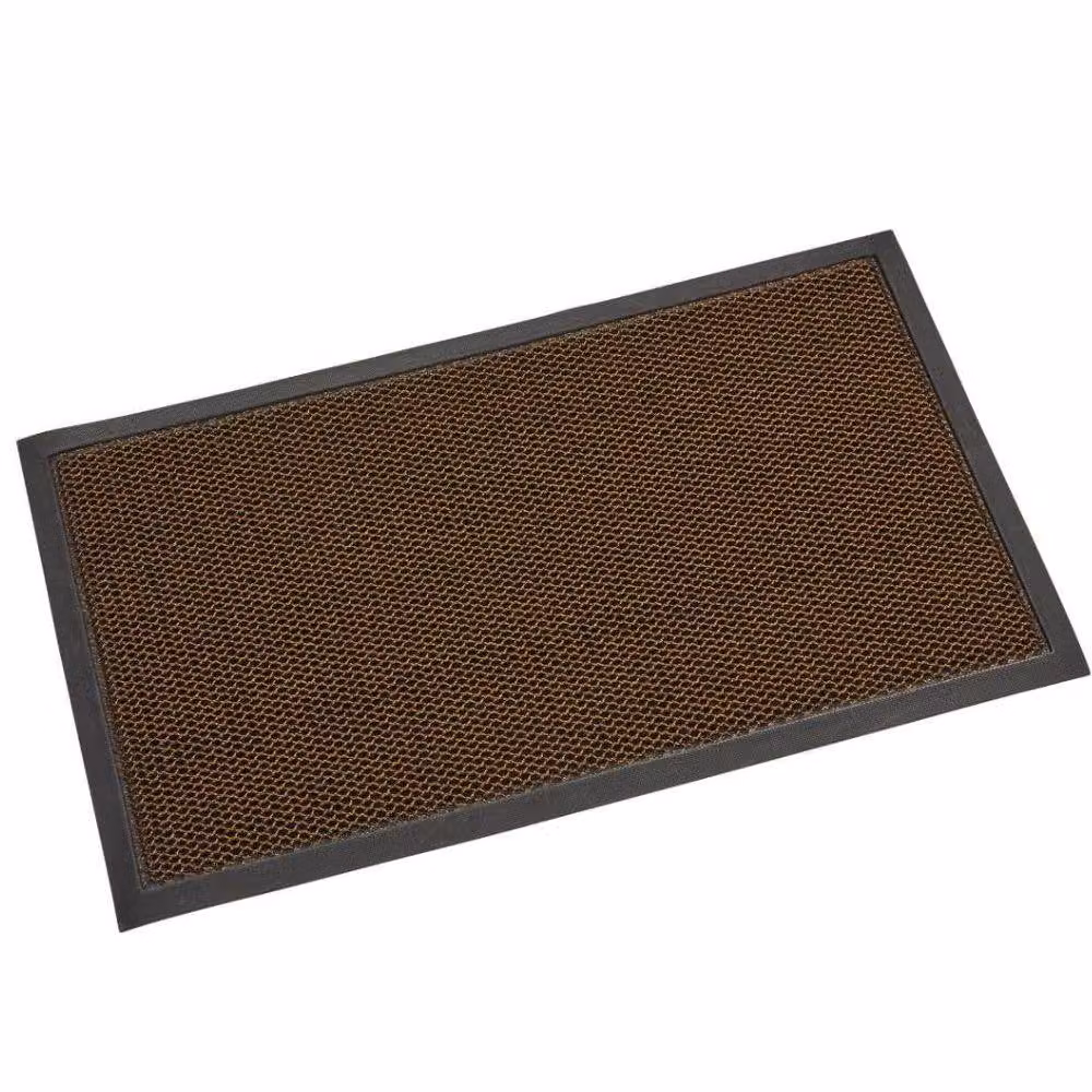 Marco Paul Non-Slip Weatherproof Rectangular Door Mat in Brown, W: 60 cm, D: 40 cm – 2