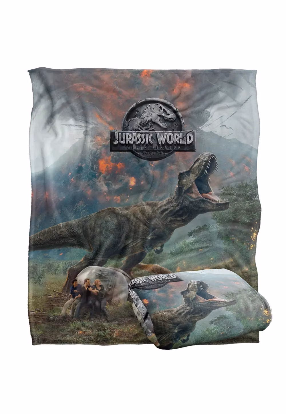 Jurassic World Fallen Kingdom T-Rex Poster Super Soft Fleece Throw Blanket, Multicolour, W/D/H: 152 x 127 cm – 2
