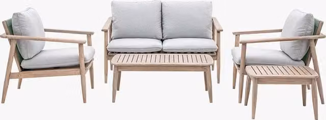 Perch & Parrow Retreat Outdoor Lounge Set in Grey Wood