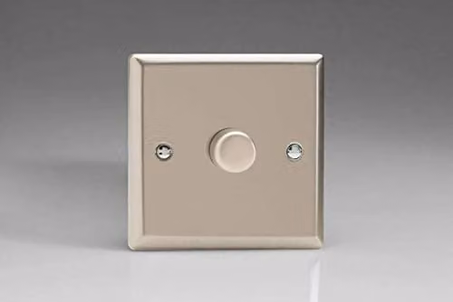 Varilight Classic V-Pro LED Trailing Edge Dimmer Switch, 1-Gang, Chrome and Grey – 1