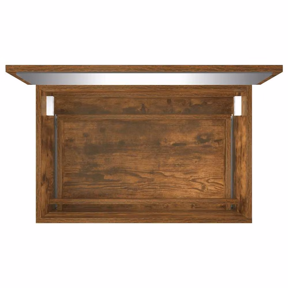 Berkfield Home Modern 2 Piece Bathroom Furniture Set in Smoked Oak Brown, including Vanity Unit and Mirror Cabinet, W/D/H: 60.0 x 38.5 x 37.0 cm – 2