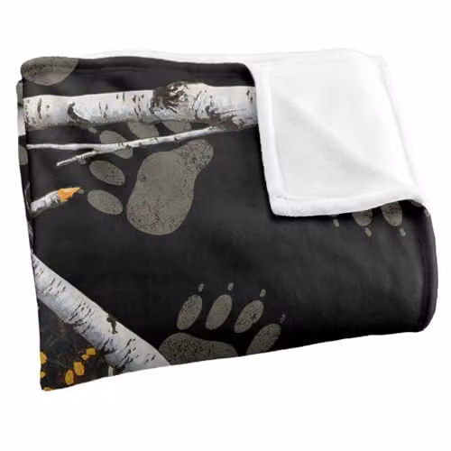 JQ Licensing Black Bears Silky Touch Super Soft Fleece Throw Blanket, White, W/D/H: 152 x 127 cm – 2