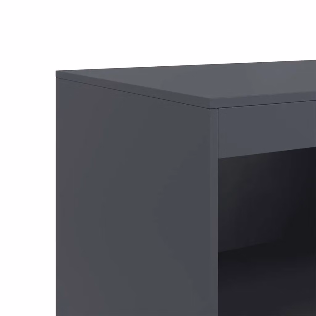 Berkfield Home Anthracite Steel Sideboard, W/D/H: 67 x 39 x 107 cm – 5