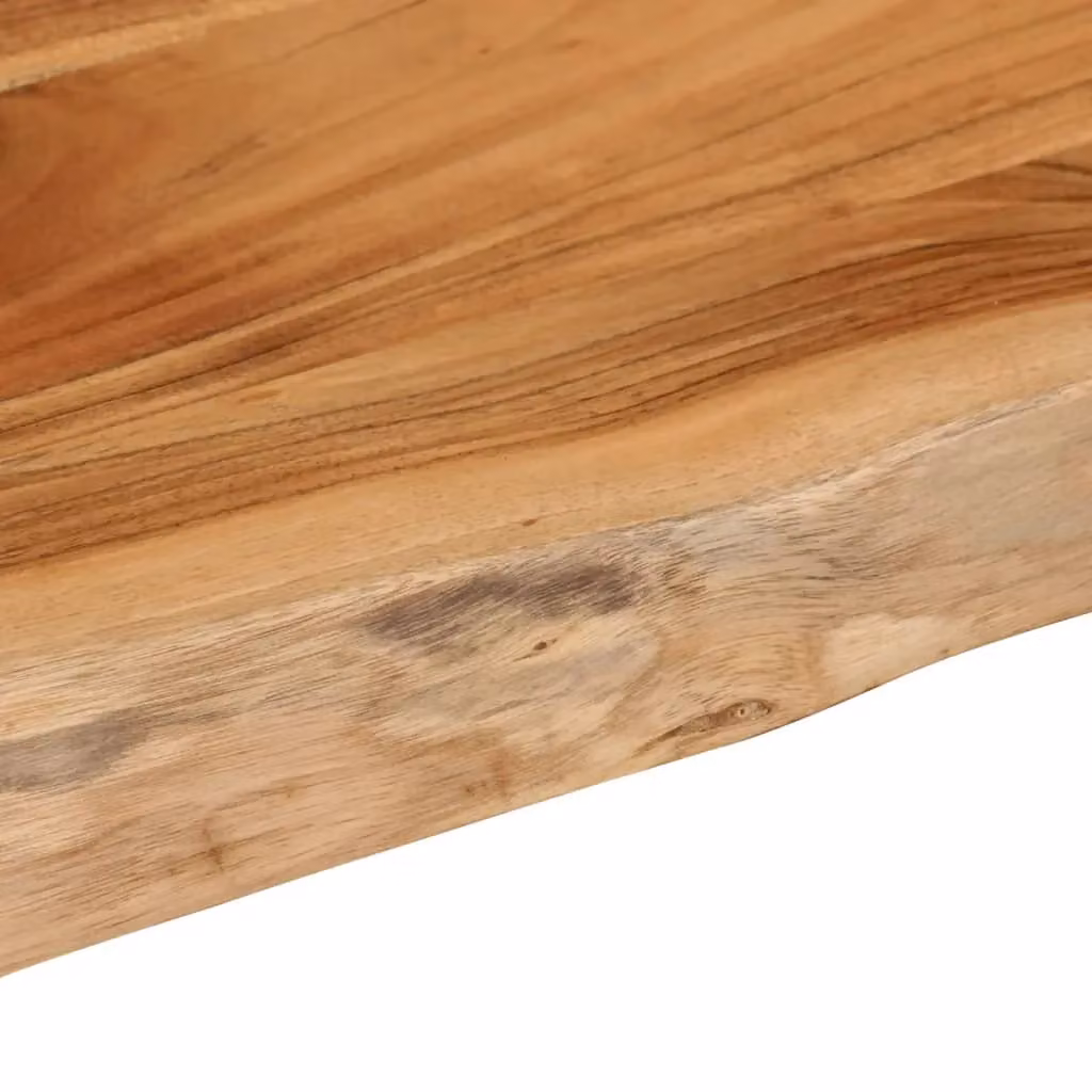 Berkfield Home Rectangular Solid Wood Acacia Live Edge Table Top in Brown, W/D/H: 90 x 40 x 2.5 cm – 2