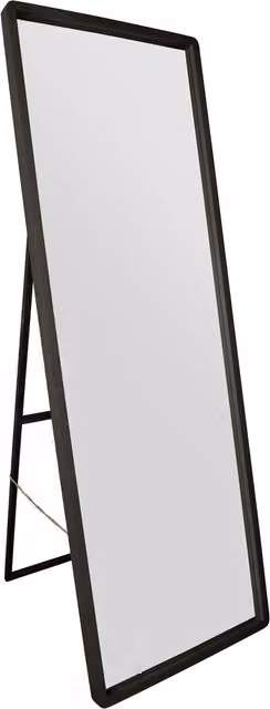 MirrorOutlet Naturalis Cheval Freestanding Scandinavian Rectangular Mirror in Black