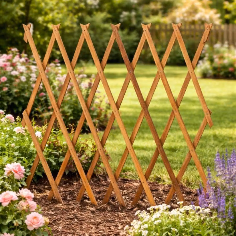 Marco Paul Brown Wooden Garden Trellis Support, Height: 182.88 cm – 2
