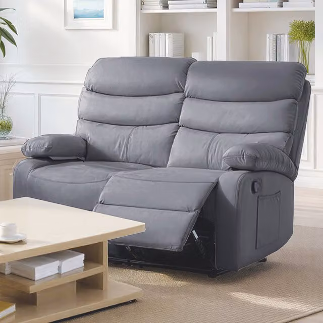 Kudl Blanca 2 Seater Recliner Sofa in Grey