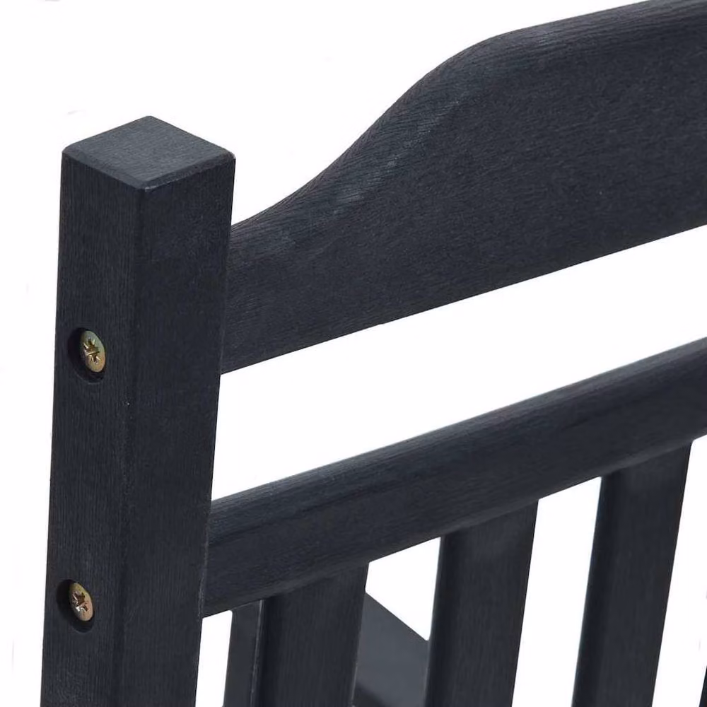 Berkfield Home Black HDPE Garden Rocking Chair W: 65 cm, D: 84 cm, H: 114 cm – 6