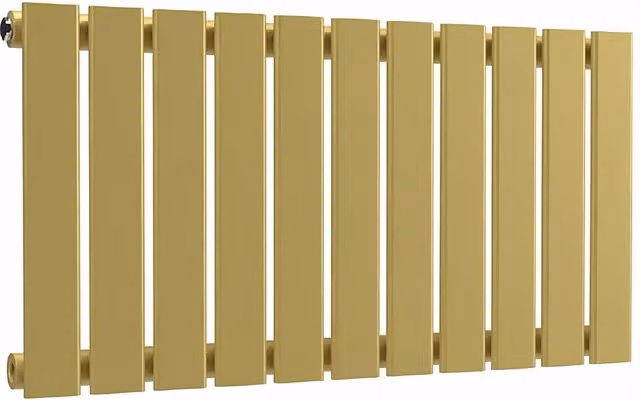 Lux Heat Flat Horizontal Steel Radiator in Gold, W: 77 cm, H: 40 cm