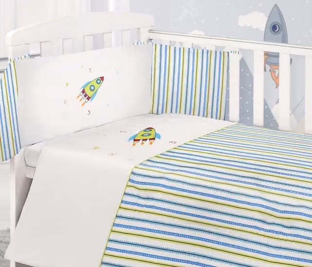 My Little World Rocket Bale Set, Striped Blue, Green and Multicolour