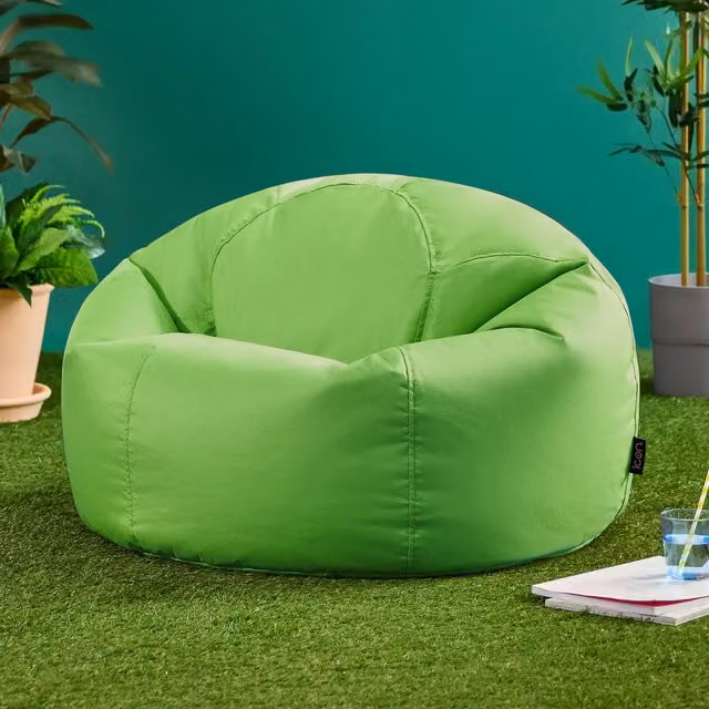 icon Kingston Classic Outdoor Bean Bag and Footstool Set in Green