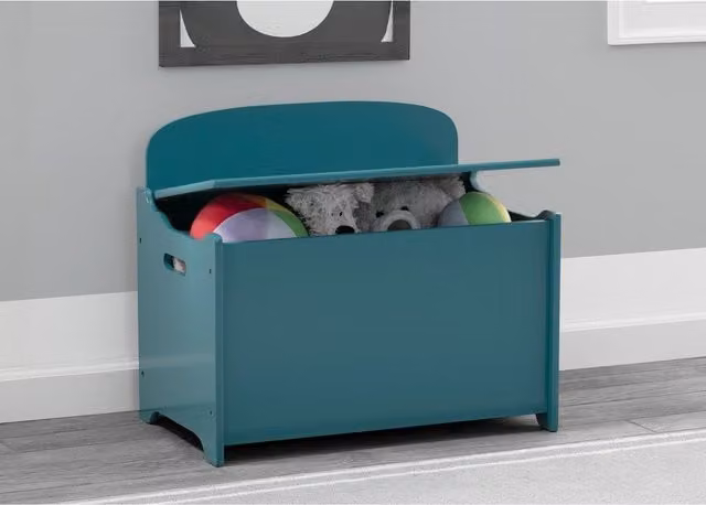 Delta Children MySize Deluxe Toy Box in Turquoise/Petrol