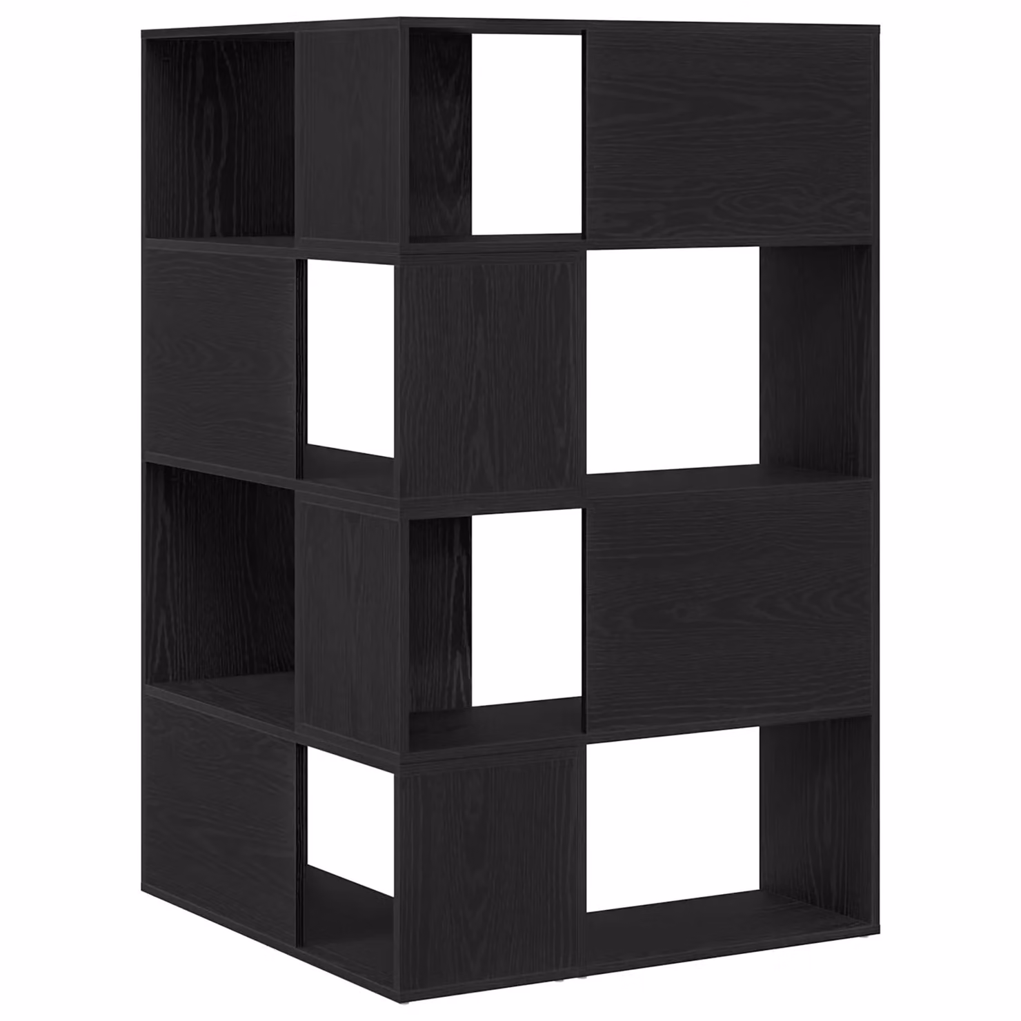 Berkfield Home Modern Corner Cabinet in Black Oak with Adjustable Shelves, H 140.5 x W 30 x D 30 cm – 4