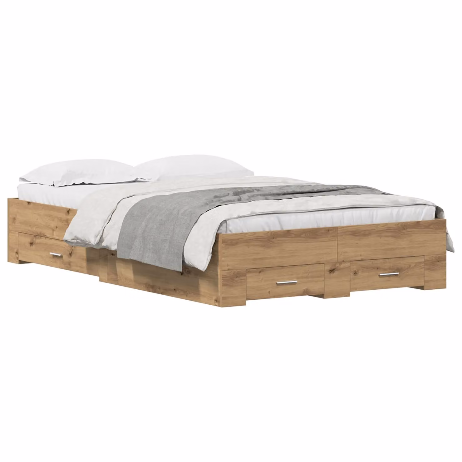 Berkfield Home Artisan Oak Bed Frame with Drawers, Brown, W: 120 cm, L: 200 cm – 2