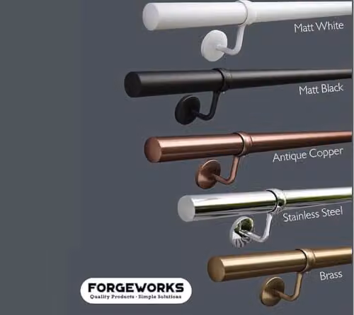 Forgeworks Stainless Steel Stair Handrail Kit in Gold, 2.4m – 3