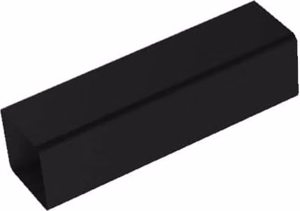 Galeco Square Galvanised Steel Downpipe, Black, W/D/H: 8 x 8 x 300 cm