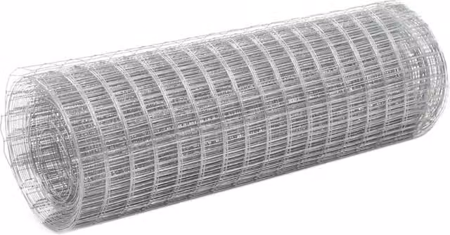 Berkfield Home Galvanised Steel Chicken Wire Fence, Silver, 10 x 0.5 m