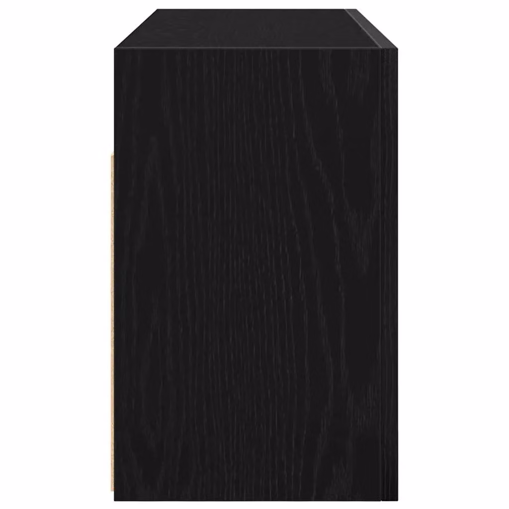 Berkfield Home Black Matt Wall Mounted Bathroom Cabinet with Hinged Doors and Internal Shelves W/D/H: 80 x 25 x 40 cm – 4