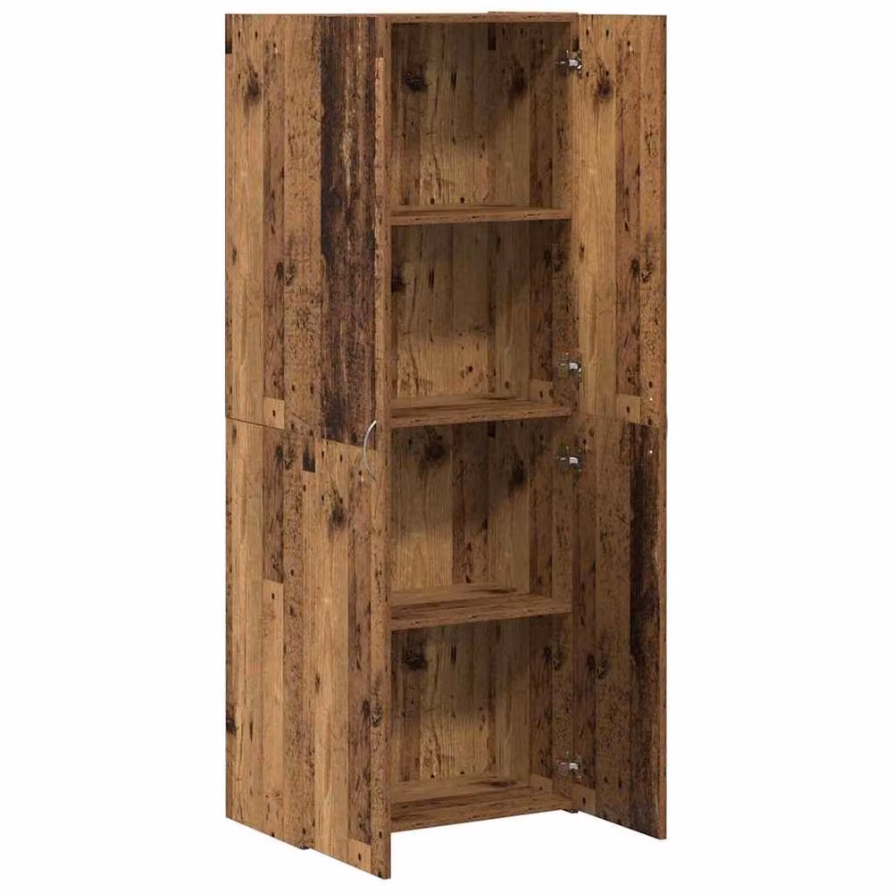 Berkfield Home Old Wood Highboard in Brown, W/D/H: 60 x 32 x 153 cm – 3