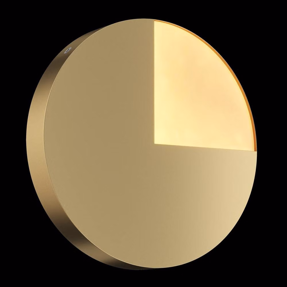 Netlighting Jupiter Modern Integrated LED Up and Down Wall Lamp in Gold/Brass with 3000K Warm White Light – 2