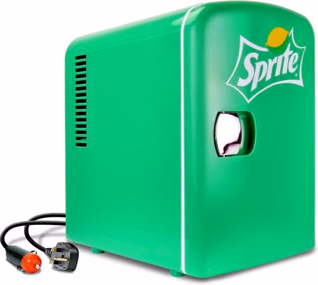 Koolatron Coca Cola Sprite Mini Fridge, 4L Portable Thermoelectric Countertop Cooler in Grey or Green