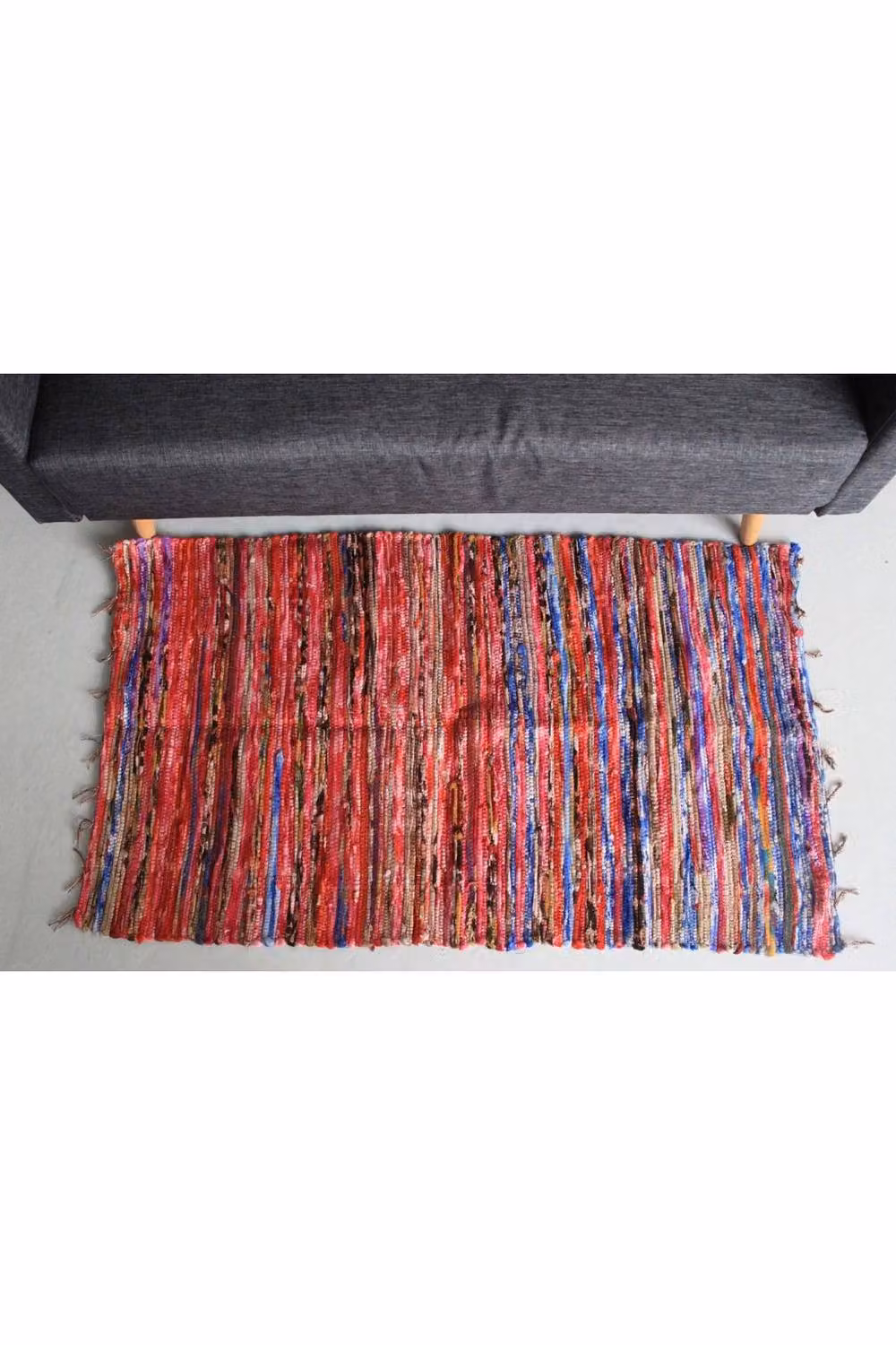 KDMD Medium Ethnic Velvet Rectangular Rug, Multicolour, W: 128 cm, D: 75 cm – 2
