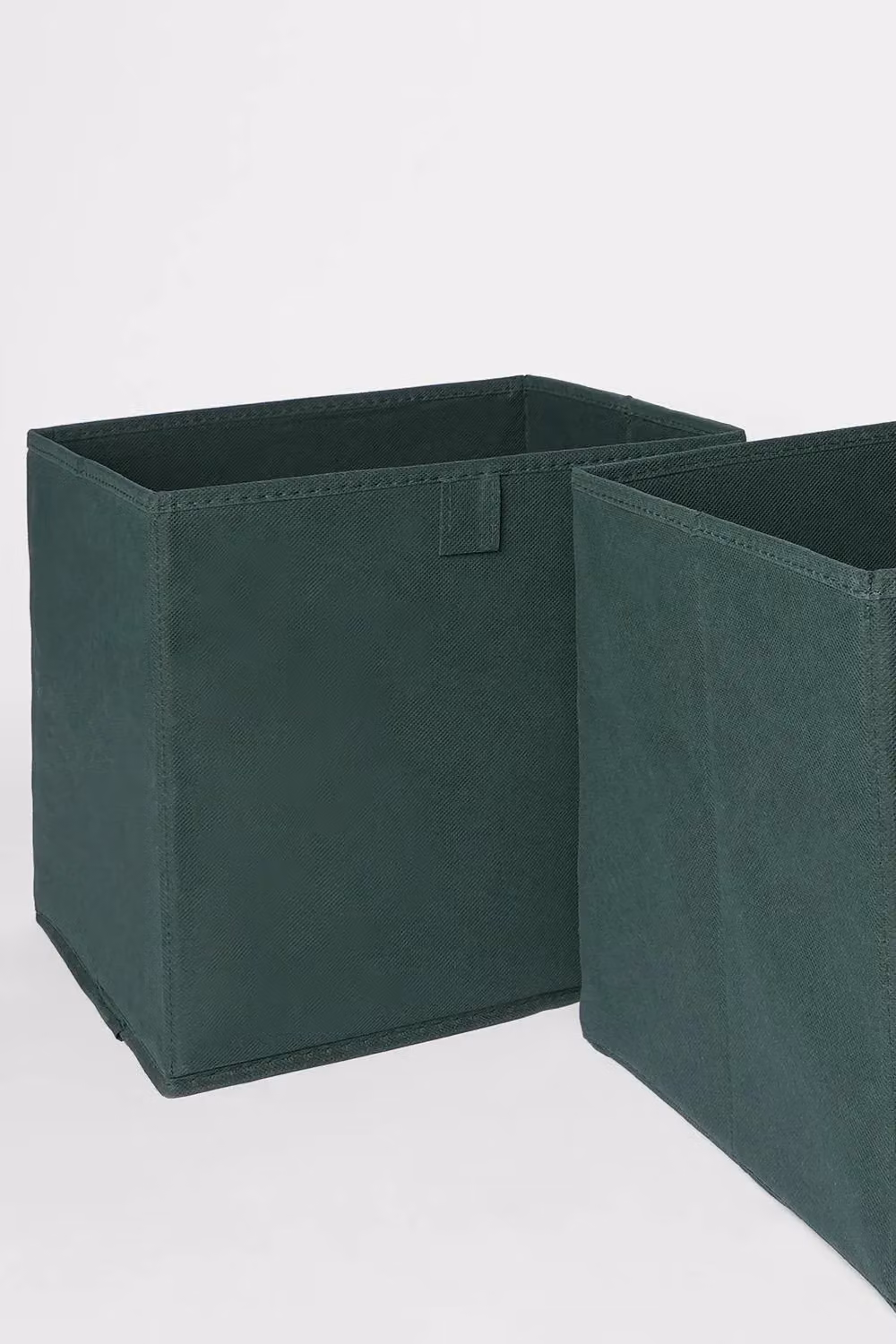 OHS Set of 4 Fabric Collapsible Storage Boxes in Green, W/D/H: 27 x 27 x 27 cm – 6