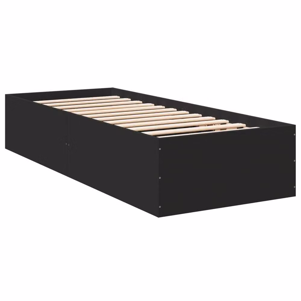 Berkfield Home Modern Bed Frame in Black, W/D/H: 100 x 200 x 35 cm – 3