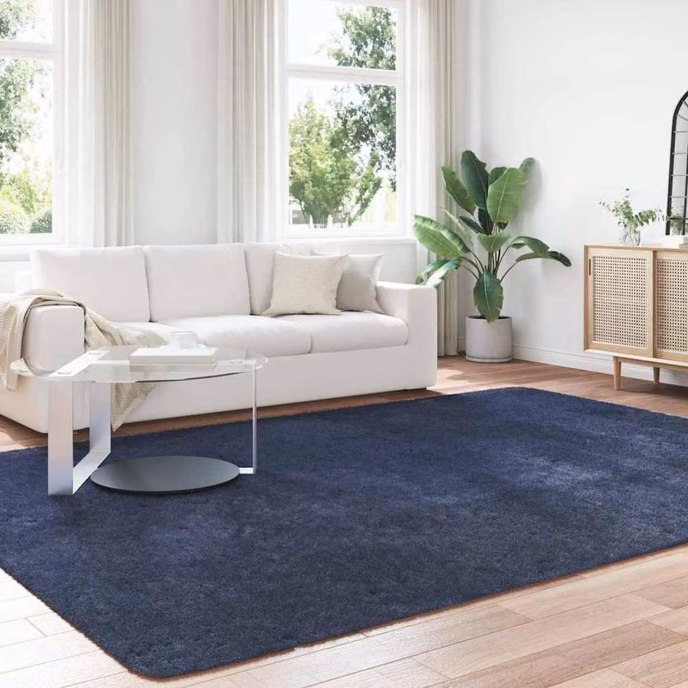 Berkfield Home NAVARRA Shaggy High Pile Rug, Blue, W: 240 cm, D: 340 cm – 1