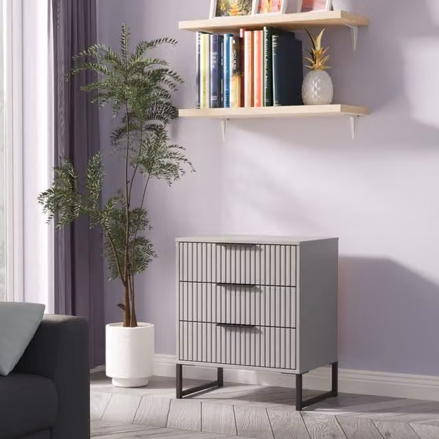 2 U Menai 3 Drawer Chest in Dark Grey – 1