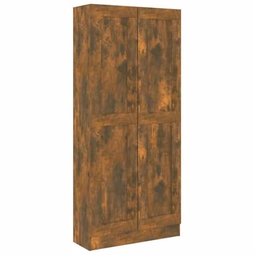 vidaXL Book Cabinet in Smoked Oak, W: 82.5 cm, D: 30.5 cm, H: 185.5 cm – 1