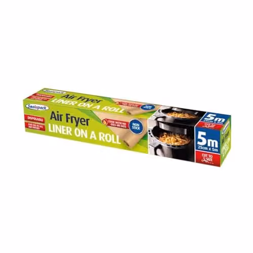 Sealapack Disposable Non-Stick Air Fryer Liner Roll, White, W: 25 cm, L: 5 m