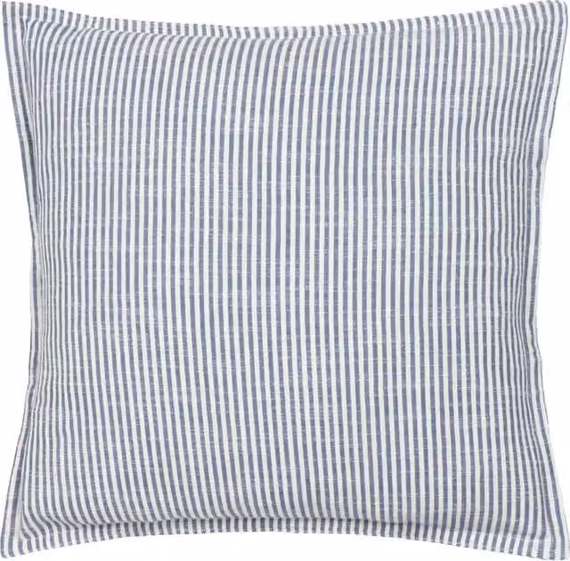 Make it a Home Truro Stripe Reversible Square Cotton Cushion in Blue
