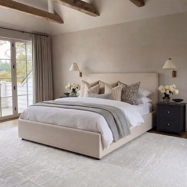 LPD Home Wilder Upholstered Storage Bed in White