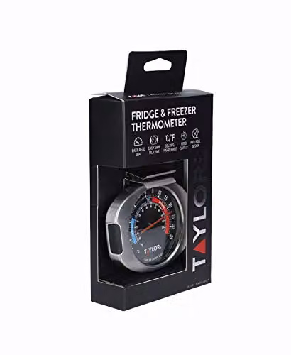 Taylor Pro Stainless Steel Fridge and Freezer Thermometer in Blue, Black or Silver – 2