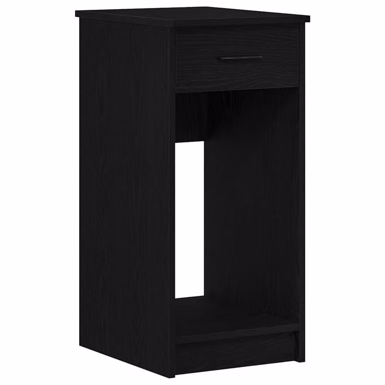 Berkfield Home Durable Computer Tower Stand with Drawer, Black, W/D/H: 35 x 45 x 77 cm