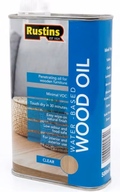 Rustins Water-Based Wood Oil, Clear, 500ml
