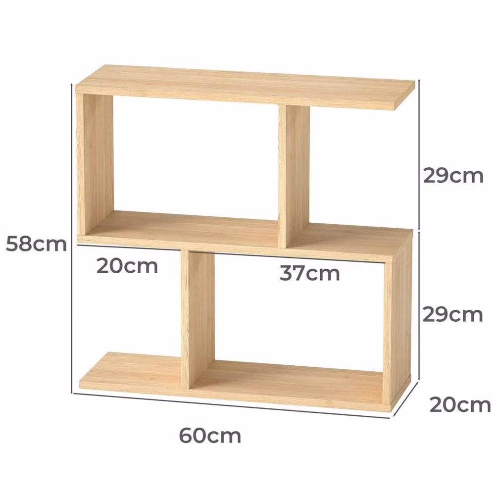 KORVIXA Slim Sofa Side Table in Beige Wood, W/D/H: 60 x 60 x 20 cm – 2