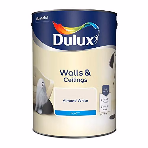 Dulux Matt Dispersion Emulsion Paint in White, 5 l – 2