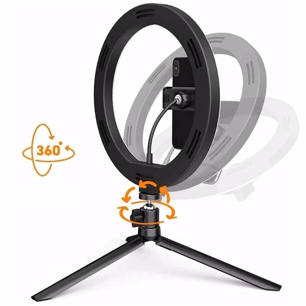 SPETLEK 10 inch LED Ring Light with Adjustable Tabletop Stand in Black – 2
