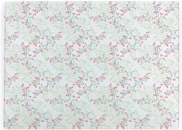 Purely Home Pink Floral Rectangular Smooth Glass Chopping Board