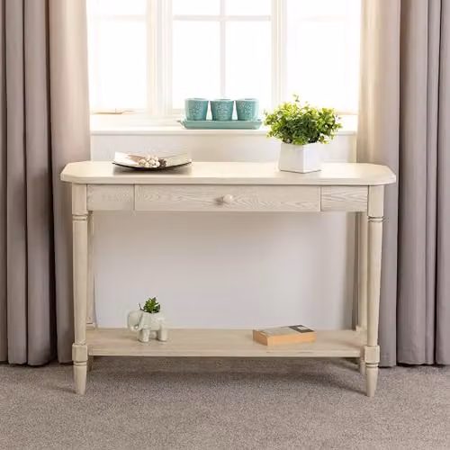 Seconique Chantilly Console Table in Beige and White, W/D/H: 120 x 40 x 81.5 cm – 2