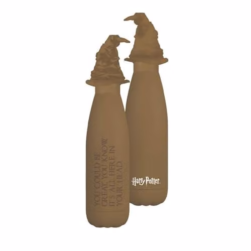 Half Moon Bay Harry Potter Sorting Hat Stainless Steel Vacuum Insulated Water Bottle, 500ml, Brown