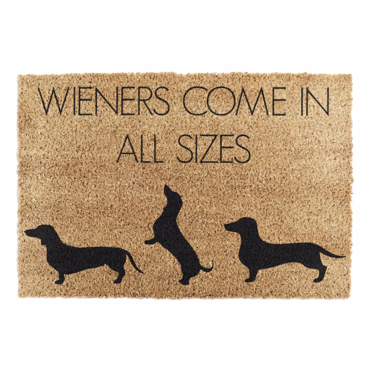 Artsy Mats Weiners Come In All Sizes Doormat, Black, W: 60 cm, D: 40 cm – 4