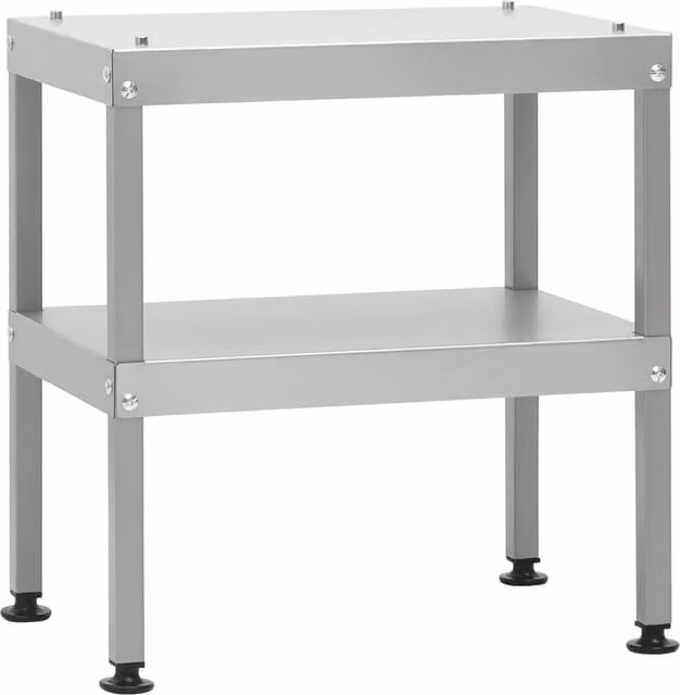 Berkfield Home Oven Smoker Table in Silver Galvanised Steel, W/D/H: 40 x 28 x 44.5 cm