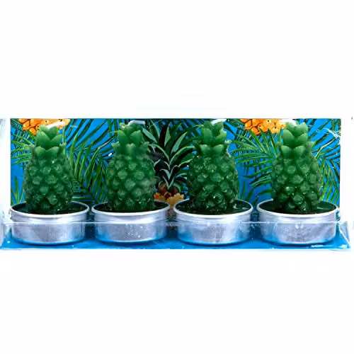 VFM Scented Tropical Pineapple Tealight Candle Multipack, 4 Pack, Green – 4